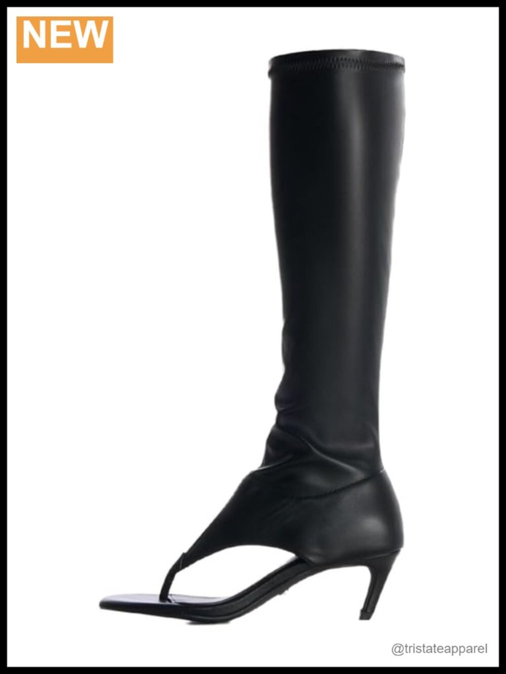 Women's Thong Open Toe Knee High Kitten Heel Sandal Boots Zip